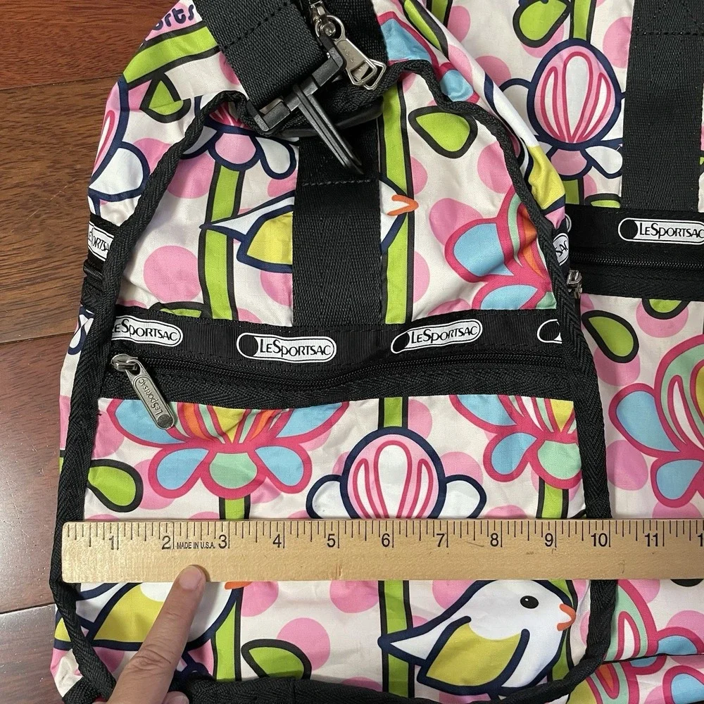 LeSportsac Bird Flower Weekender Overnight Duffel Bag Multicolor Rare‎ HTF B27